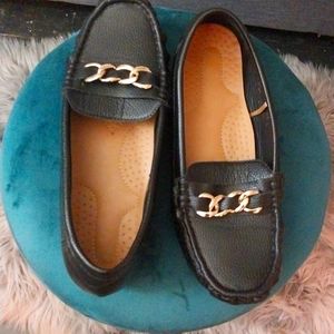 Black loafers